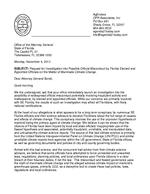 Request for Investigation into Possible Official Misconduct by Florida Elected and Appointed Officials on the Matter of Manmade Climate Change